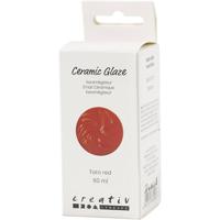 Creativ Company Keramiek glazuur, 984-1101 °c, dekkend, toro red, 60 ml/ 1 fles - thumbnail