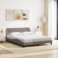 Bed met matras stof taupe 160x200 cm - thumbnail