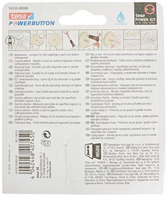 tesa POWERBUTTON Classic zelfklevende haak (Ø x h) 50 mm x 31 mm Metaal Inhoud: 1 stuk(s) tesa POWERBUTTON Classic zelfklevende haak (Ø x h) 50 mm x 31 mm Metaal Inhoud: 1 stuk(s)