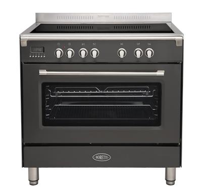 Boretti CFBI901AN fornuis Vrijstaand fornuis Zone van inductiekookplaat Antraciet A