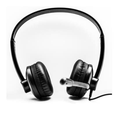 Hoofdtelefoon met microfoon Nilox USB Zwart