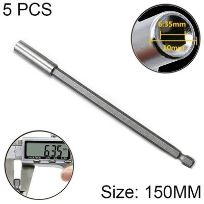 5 stuks 1/4 elektrische Batch hoofd hoog magnetisme drijfstang pistool boor extensie staaf hoes snel draaien Joint lengte: 150mm 5 stuks 1/4 elektrische Batch hoofd hoog magnetisme drijfstang pistool boor extensie staaf hoes snel draaien Joint lengte: 150mm