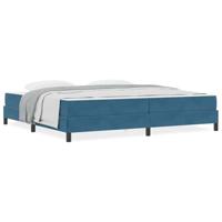 Boxspringbed met matras Donkerblauw 200 x 200 cm Fluweel - thumbnail