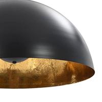 Plafondlampen 2 st halfrond E27 50 cm zwart en goudkleurig - thumbnail