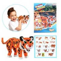 Toi-Toys 3d puzzel tijger junior 31,5 cm foam oranje 121-delig - thumbnail