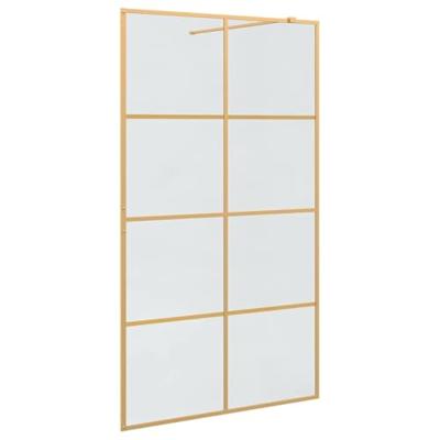 VidaXL Inloop douche wand goud 115 x 195 cm gehard glas