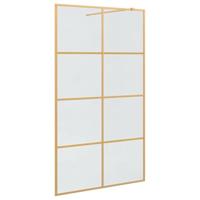 VidaXL Inloop douche wand goud 115 x 195 cm gehard glas - thumbnail