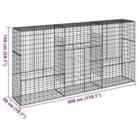 Schanskorf 300x50x150 cm gegalvaniseerd ijzer zilverkleurig - thumbnail