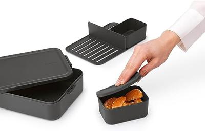 Brabantia Make & Take Bento lunchbox large, kunststof dark grey - thumbnail