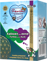 Renske vers bereid kalkoen met eend natvoer hond (tetra) 12 x 185 g - thumbnail