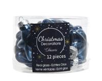 12 Glazen sterren 40 mm nacht blauw KSD Decoris - Decoris - thumbnail