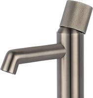 Ben Engraved Cross wastafelkraan gunmetal pvd-coating - thumbnail