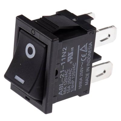 Omron A8L-21-11N2 Wipschakelaar 250 V/AC 10 A 2x aan/uit IP40 Continu 1 stuk(s) Bag
