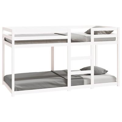 Stapelbed massief grenenhout wit 90x200 cm
