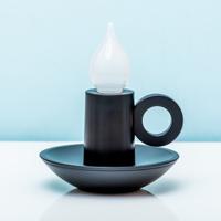 Oplaadbaar Kandelaar Lampje - Zwart - thumbnail