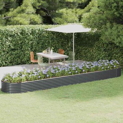 Plantenbak 507x100x36 cm gegalvaniseerd staal antracietkleurig Plantenbak 507x100x36 cm gegalvaniseerd staal antracietkleurig