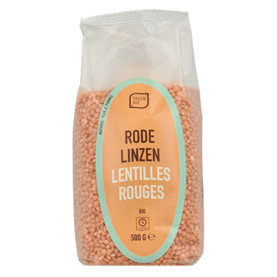 GreenAge Rode Linzen 500 gram