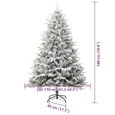 VidaXL Artificial pre-lit kerstboom met ballenset groen 180 cm