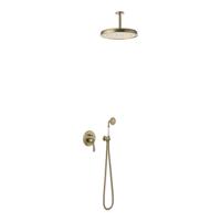 Regendouche set Tres Clasic | Inbouw | Mengkraan | 2-weg | Vintage | Messing oud - thumbnail