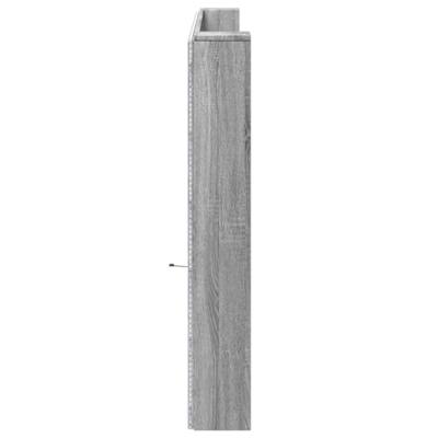 Hoofdbordkast met LED 220x16,5x103,5 cm grijs sonoma eikenkleur Hoofdbordkast met LED 220x16,5x103,5 cm grijs sonoma eikenkleur