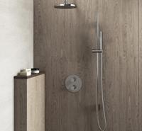 Hotbath Buddy - Inbouw Regendoucheset - Thermostatisch - Plafondbuis 30 cm - Hoofddouche 300 mm - Staafhanddouche - Glijstang 900 mm - met 2-Weg Stop-Omstel - Waterbesparend - V02 - thumbnail