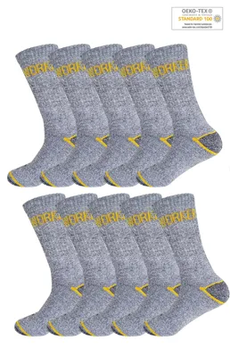 Gianvaglia 10-pak werksokken heren 101/103 - Stevige warme sokken - Elastische boord
