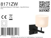 Steinhauer WandlampjeStanger met witte kap - 8171ZW - thumbnail