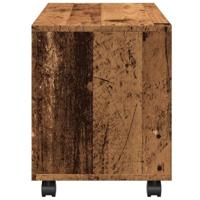 Rolkast 72x33x42,5 cm bewerkt hout oud houtkleurig - thumbnail