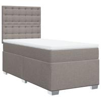 Boxspring met matras stof taupe 80x200 cm - thumbnail