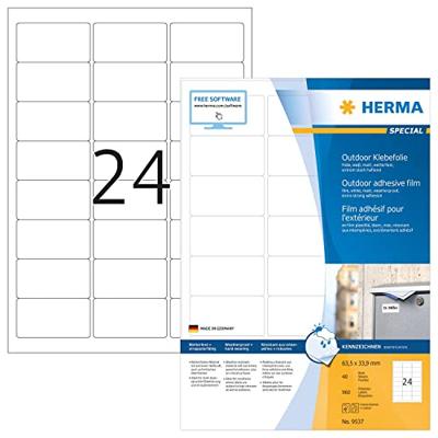 Etiket herma 9537 63.5x33.9 weerbest wit 960st