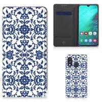 Samsung Galaxy A40 Smart Cover Flower Blue - thumbnail