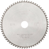 Metabo 628063000 Cirkelzaagblad 216 mm 1 stuk(s) - thumbnail