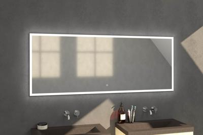 Brauer Jade Spiegel - Rechthoekig - 180 cm - met Directe LED-Verlichting - Dimbaar - met Touchbediening