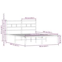 Bedframe met hoofdbord zonder matras bruin eiken 160x200 cm - thumbnail