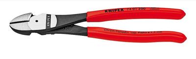 Knipex Kraft-Seitenschneider 200mm tauchbeschichtet Knipex 74 01 200 Werkplaats Kracht-zijsnijtang Met facet 200 mm - thumbnail