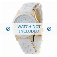 Horlogeband Marc by Marc Jacobs MBM2526 Staal/Silicoon Wit 18mm - thumbnail