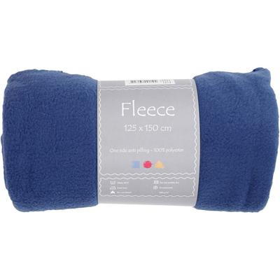 Creativ Company Fleece, l: 125 cm, b: 150 cm, 200 gr, blauw, 1 stuk