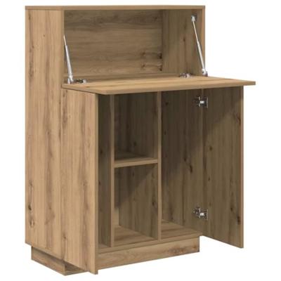 Bureau met plank artisanaal eikenkleurig 71,5 x 31,5 x 106,5 cm
