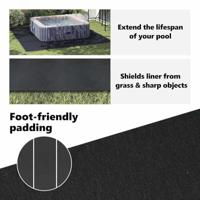 VidaXL Zwembad grondzeil zwart 396 x 396 x 0,1 cm niet-geweven stof - thumbnail