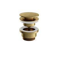 Hotbath Plug Archie Altijd Open Schroef Rond Geborsteld Messing PVD - thumbnail