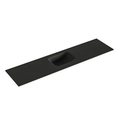 MONDIAZ LEX Urban solid surface inleg wastafel voor toiletmeubel 120cm. Positie wasbak midden