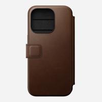 Nomad Modern lederen folio iPhone 15 Pro - Rustic Brown - thumbnail