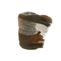 J-Line plaid Geruit - polyester - bruin|beige - 180 x 130 cm - thumbnail