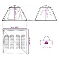 Koepeltent 4-persoons snelontgrendeling blauw - thumbnail