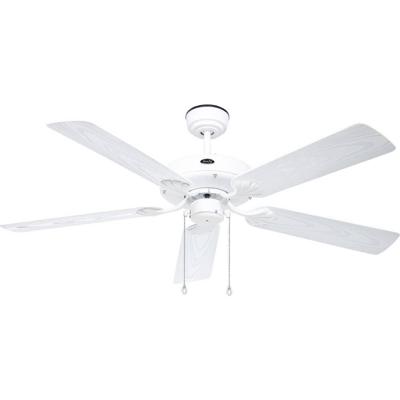CasaFan CLASSIC OUTDOOR 132 WE-EW Flügel Kunststoff weiß Eiche Dekor Plafondventilator 60 W (Ø x h) 132 cm x 345 mm Wit Met wintermodus