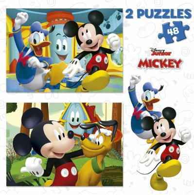 Puzzel Educa Mickey Mouse Fun House 2 x 48 - thumbnail