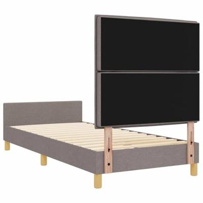 Bedframe met hoofdeinde Taupe 80 x 200 cm Stof