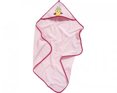 Playshoes badcape Uiltje Roze-75 x 75 cm