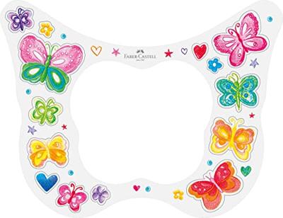Faber Castell FC-201971 Kleurpotloden Sparkle in Vlinder Bewaarblik 12 Standaard Kleuren + 8 Pastel Kleuren + Stickers