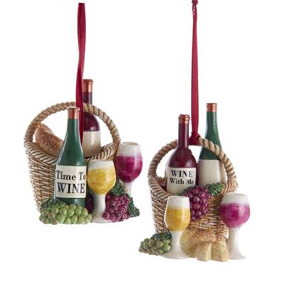 Wine kunststof h8 cm Ornament kerstbal XI Kurt S. Adler - Kurt s adler